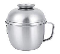 Sunicon Microwave Ramen Bowl with Handles, 304 Stainless Steel Household Noodles Soup Bowl Food Fruit Container with Lid Large Soup Cups for Soup and Instant Noodles