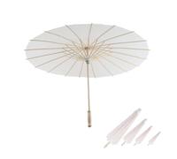 Sunicon Paper Parasol, Small Parasol For Phot Shooting, Chinese Japanese Decorative Umbrella White Diy Painting Decorative Umbrella, For Wedding Party Parasol Photo Background(60cm / 23.6in)
