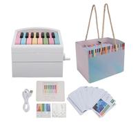 Sunicon Piano Desk Calendar, 52 Weekly Calendar Cards, USB Rechargeable Playable Piano Mini Piano Calendar with Sheet Music, Great Gift for Family and Friends (White)