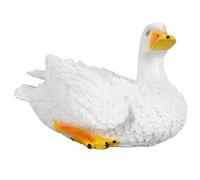 Sunicon Resin Duck Ornament, Innovative Fun Simulation Vivid Landscaping White Duck Statue for Garden Yard Outdoor Home