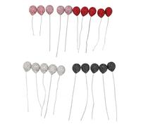 Sunicon Rhinestone Balloon Ornament, Glittering Exquisite Rhinestone Balloon Car Decoration 20 Pcs Set Flexible Metal Strips Stylish Eye Catching Versatile Usage Premium Material Plastic