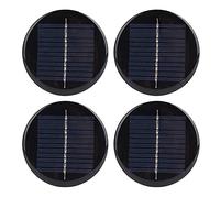 Sunicon Round Solar Panel, 4PCS 6V 80MM Diameter Round Portable Stable Efficient Polycrystalline Silicon Solar Cell Panel for Outdoor Camping