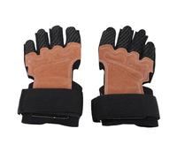 Sunicon Unisex sports gloves, adjustable wrist support, non slip cowhide leather, thick padding, suitable for weightlifting and running. (M)