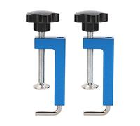 Sunicon Universal Fence Clamp, 2Pcs Universal Fence Clamp for Mitre Saws Router Tables Table Saws Woodworking Clamping Squares Aluminum Body