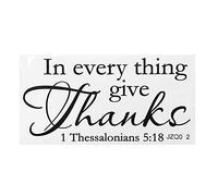 Sunicon Wall Stickers, in Everything Give Thanks English Proverbs Series PVC Removable Art Wall Stickers for Bedroom Living Room Hallway Office