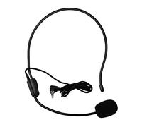 Sunicon Wired Microphone, 3.5mm Connector Jack Mini Head Mounted Microphone Condenser MIC for Voice Amplifier Speaker Suitable for Singing, Speaking, Teaching