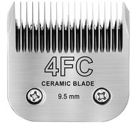 SUNISSA Professional #4FC Ceramic Detachable Clipper Blade, 3/8" (9.5mm) Finish Cut Replacement Blade, Stay Cool & Sharp Technology, Compatible with Andis, Wahl, Oster A5 Style Dog Clippers