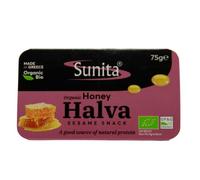 Sunita Organic Honey Halva Sesame Snack - Natural Protein Source - Vegetarian Friendly - 75g
