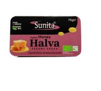 Sunita Organic Honey Halva Sesame Snack - Natural Protein Source - Vegetarian Friendly - 75g