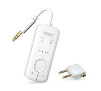SUNITEC Airplane Bluetooth 5.3 Adapter Airfly Bluetooth Transmitter Supports 2 AirPods or Headphones with APTX Low Latency, 3.5mm AUX Wireless Audio Transmitter for In-Flight Travel,TV,Gym (White)