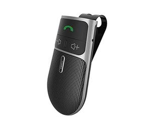 SUNITEC Hands Free Car Phone Kit Bluetooth, AUTO Power ON Van Handsfree Bluetooth Car Speaker Kit for Android with Visor Clip, Support Siri Assistant, Voice Guidance - BC920SA