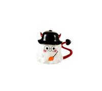 SUNITER Ghost Face Coffee Mug - Halloween Ceramic Mug with Spooky Pumpkin Design and Lid a fun gift for horror lovers and office decor 266ml,Magic Pen Elf