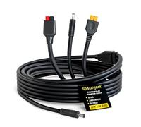 SunJack DC5521 Solar Panel Adapter Cable, XT60 / Anderson / DC5521 Connectors to Charge Portable Power Station and Solar Powered Generator Battery (18AWG, 5ft/1.5m)