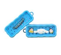 SunjianAMZ Pencil Case, Cute Pattern Pencil Case Made of Soft Silicone, Small Cartoon Pencil Case for Girls, Teenagers, School Supplies, Kawaii Pencil Holder Pen Case, Blue