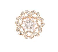 sunjiaqi Crystal Button Brooches Floral Brooch Pin Rhinestone Pearl Butterfly Corsage Elegant Party Banquet Brooch Pins Shining Brooch Clothing Collar Bags Accessories Gift For Women Girls