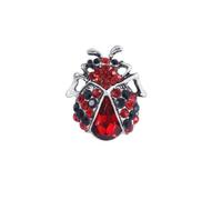 sunjiaqi Crystal Rhinestone Ladybug Brooch Pin Suit Dress Brooch Cute Ladybug Insect Brooch Red Ladybug Brooch Pin Party Clothing Accessories