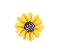 Sunjiaqi Cute Daisy Flower Brooch Pin - Yellow Sunflower Enamel Pin Charm - Women's Clothes Accessory