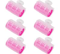 Sunjiyan 6 Pcs Plastic Hair Rollers with Self Adhesive Clips, Hair Rollers, Gel for Bangs, Accessories and Tools for DIY Hairstyle Making