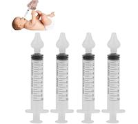 Sunjiyan Infant Nasal Aspirator, 2 Packs Professional Syringes, Infant Nasal Cleaning and Rinsing Device, Reusable Silicone Nasal Aspirator Nozzle