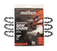 Molten. Worx 10 Inch Chainsaw Chain WG309, Fits 10 Inch Remington Pole Saw Chain, Sun Joe swj803e, Craftsman 20V, Husqvarna, Makita, 713-04088, S40