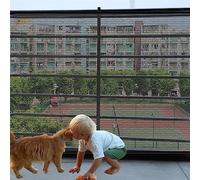 Sunjoy Castle Balcony Safety Net for Kids & Pets - 15ft X 3ft Thick Mesh Fabric in Black
