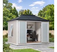 Sunjoy Esquire Garden Studio, Backyard Office, Multipurpose Outdoor Room