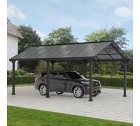 Sunjoy Outdoor Steel Carport Eiger - 367Cm X 610Cm, Black