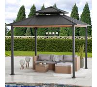 Sunjoy Outdoor Steel Gazebo Pasu - 300Cm X 300Cm, Anthracite