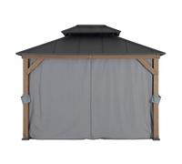 Sunjoy Replacement Curtain for Outdoor Cedar Wooden Gazebo - 3x3.6M, Suitable for A102032602(Not Inculde Gazebo)