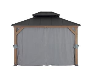 Sunjoy Replacement Curtain for Outdoor Cedar Wooden Gazebo - 3x3.6M, Suitable for A102032602(Not Inculde Gazebo)