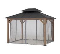 Sunjoy Replacement Netting for Outdoor Cedar Wooden Gazebo - 3x3.6m, Suitable for A102032602(Not Inculde Gazebo