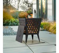 Sunjoy Steel Outdoor Garden Fire Pit With Fire Poker