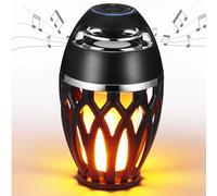 SUNJULY 111 Bluetooth Speaker, Wireless Waterproof Speaker with 360° Surround Sound, Dynamic Flame Lights, Portable Speaker for Men, Father