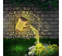 SUNJULY Solar Watering Can, Watering Can Solar Lights Outdoor Garden with Stake, Fairy Copper Wire Waterproof String Lights, Solar Watering Can Lights for Garden Patio Yard Garden Mother's Day Gift