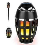 SUNJULY SUNJULYBluetooth Speaker, Gifts For Men Him, Wireless Waterproof Outdoor Bluetooth Speaker 360° Surround Sound, Dynamic Flame Light, Garden Speakers With Ground Pole, Birthday For Men