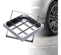 Sunk Manhole Cover & Frame Flush Invisible Design for Drainage Basins Perfect for Pavers Patios Driveways & Pathways -& Aesthetic Solution