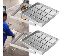 Sunk Manhole Cover & Frame with Hooks - Customizable Inspection Covers for Basement Walkways (2 Pack 180x180 mm) -Secure Easy Access