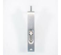 Loops Sunk Slide Flush Door Bolt with Flat Keep Plate 102 x 17mm Satin Nickel in Metallics Loops Metallics
