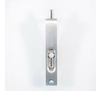 Sunk Slide Flush Door Bolt with Flat Keep Plate 102 x 17mm Satin Nickel Loops Metallics One Size