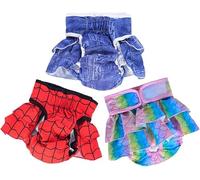 Sunkangkang Dogs Physiological Pants, 3 Reusable Diapers, Reusable Female Dog Diapers, Washable Diapers(3 Pieces x L Size, Waist Circumference Between 19-25.5 inches)