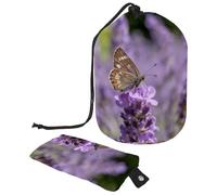 Sunken Meadow Path Compact Hanging Toiletry Bag with Clear PVC Pockets