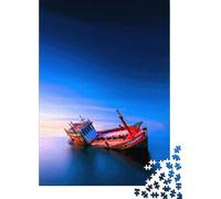 Sunken Ship at Dusk 1000 Piece Jigsaw Puzzle, 52x38cm/1000pcs, for Adults, Quiet Home Activity, Relaxing Indoor Time And Time at Home
