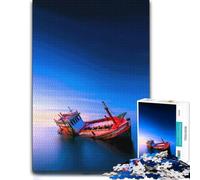 Sunken Ship at Dusk Adult Jigsaw Puzzle 1000pcs (38x26cm) | Enjoy a rainy-day activity for adults around the table for steady concentration.