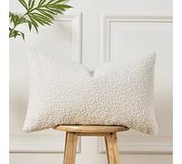 Sunkifover Textured Boucle Pillow Covers 12x20 Inches, Decorative Lumbar Pillows Cover, Neutral Pillowcase Rectangular Cushion Cover for Sofa, Couch, Bed, Bedroom, Living Room, Home Decro White.