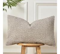 Sunkifover Textured Boucle Throw Pillow Cover 12x 20 Inch, Accent Solid Decorative Pillow Cases Cozy Woven Rectangle Cushion Covers for Sofa,Couch, Bed, Bedroom, Living Room, Home Décor. Sand