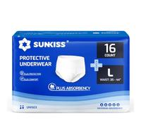 SUNKISS Incontinence Pants for Men and Women, Large, 16 Count | Adult Pull Ups, Disposable Protective Underwear, Maximum Absorbency, Odour Control, Comfortable