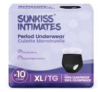 SUNKISS INTIMATES SUNKISS Disposable Period Underwear for Women with Heavy Flow, Low-Rise Unscented Postpartum Essentials, Black, XLarge, 10 Count