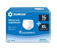 SUNKISS TrustPlus Incontinence and Postpartum Underwear for Men and Women, Disposable Protective Underwear with Overnight comfort Absorbency, XLarge,