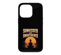 Sunkissed and Unbothered Beach Yoga Sunset Case for iPhone 13 Pro