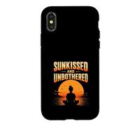 Sunkissed and Unbothered Beach Yoga Sunset Case for iPhone X/XS